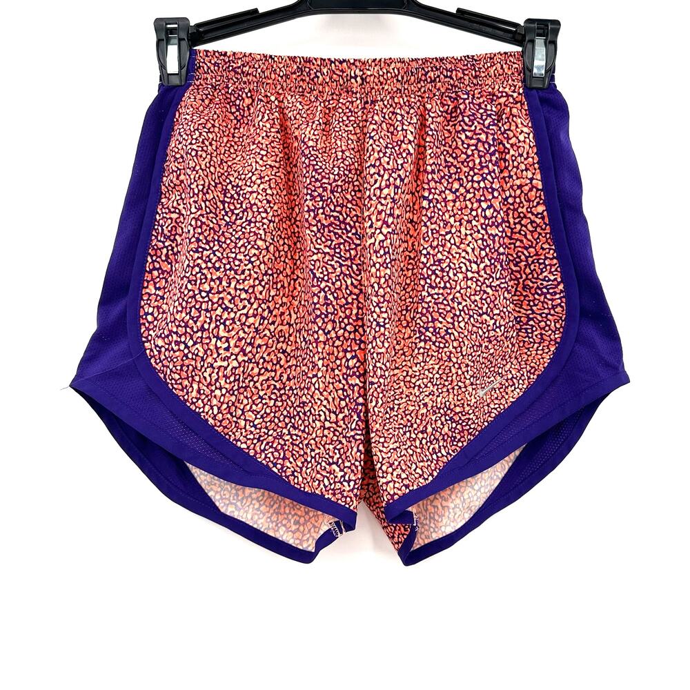 Nike Size‎ XS Shorts Orange Blue Lined Dri Fit Running Gym Exercise Activewear